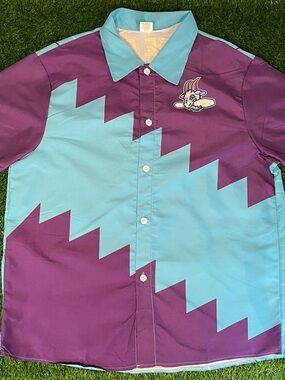 2025 SGA Yard Goats MiLB Baseball Bowling Button Up T-Shirt Mens Size XL